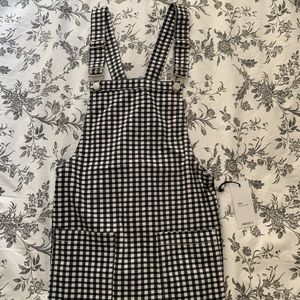 Gingham Overalls Dress